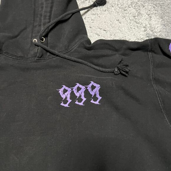 Juice WRLD 999 Club Already Dead Hoodie Sweatshirt Black Purple Mens Large - Picture 5 of 9